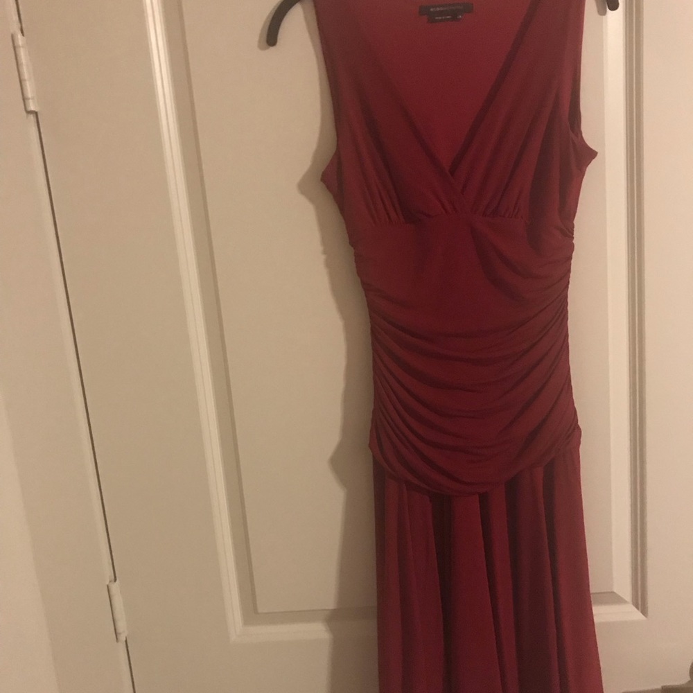 BCBG V neck Red Dress